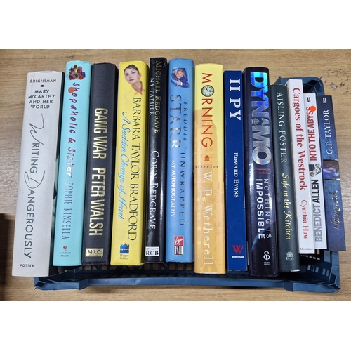 13 - Box of approx 13 signed, first edition books, mainly hardback to include Edward Evans, Peter Walsh, ... 