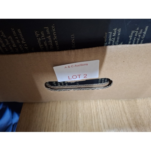 2 - Box of approx 18 signed, first edition books, to include Richard Whitley, Ricky Tomlinson etc (Qty)