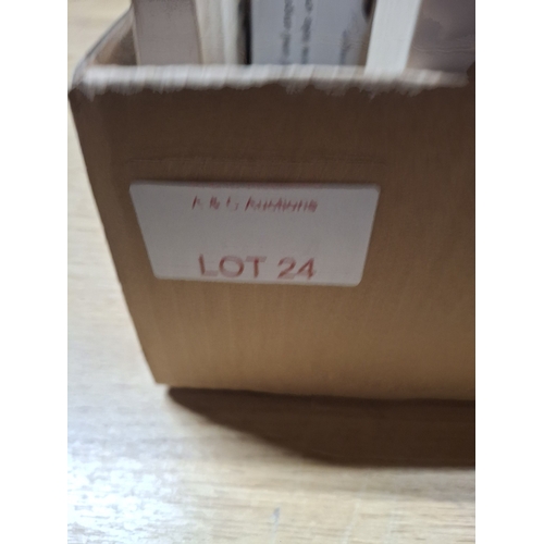 24 - Box of approx 15 signed, first edition books, mainly hardback to include Ben Fogle, Keith Jessop, Ka... 
