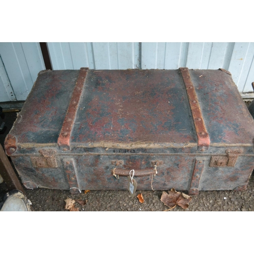 64 - Vintage Leather Suitcase