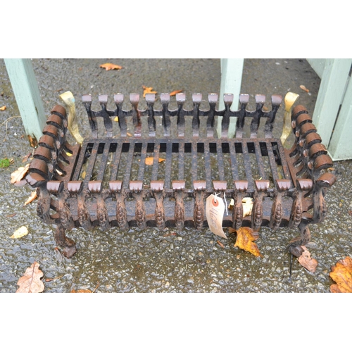 68 - Cast Iron Fire Basket (w54cm x h23 x d31)