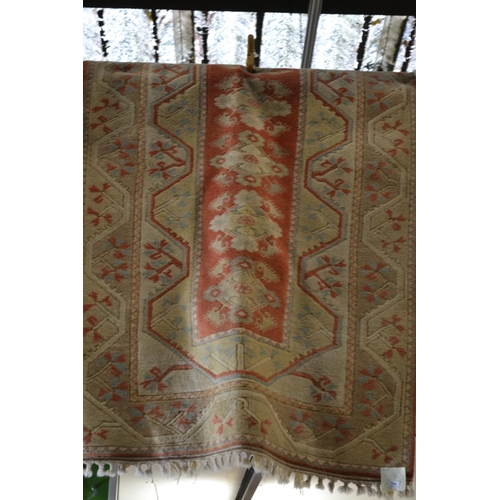 734 - Oriental Cream & Orange Rug (200cm x 120cm)