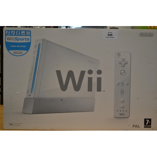 546 - Boxed Nintendo Wii