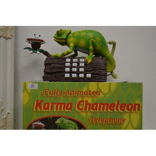 553 - Karma Chameleon Telephone. Unused, in Box.