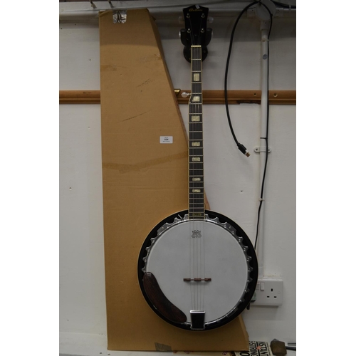 554 - Antoria 5 String Banjo with Remo Skin.