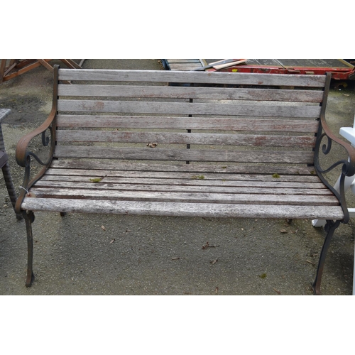 81 - Metal Ended Garden Bench