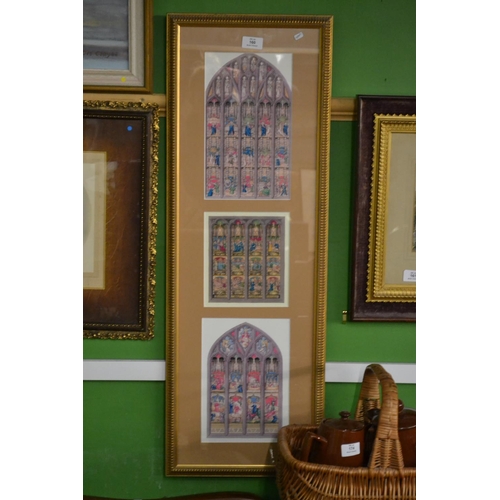99 - Framed Print of Stained Glass Windows