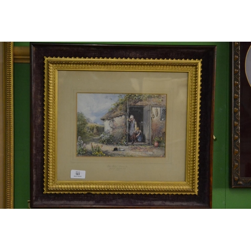 104 - Chromo-Lithograph by Birket Foster 1878 'The Babies Favourite' (24cm x 17)