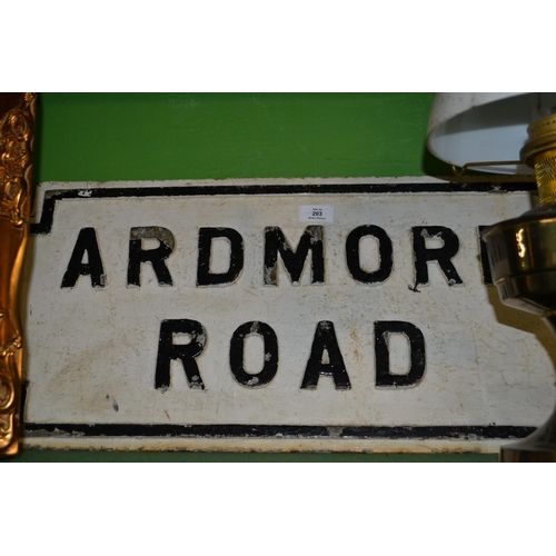 135 - Cast Ardmore Road sign