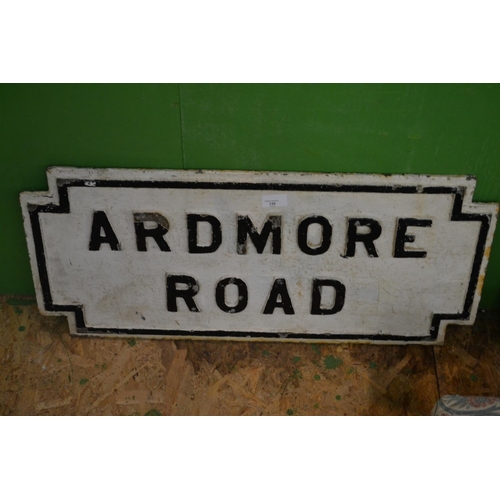 135 - Cast Ardmore Road sign