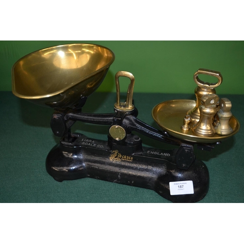 187 - Librasco Scales & Brass Weights