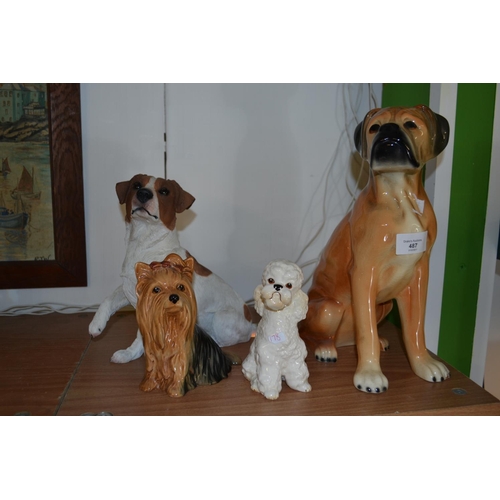 487 - Four model dogs inc. Sylvac