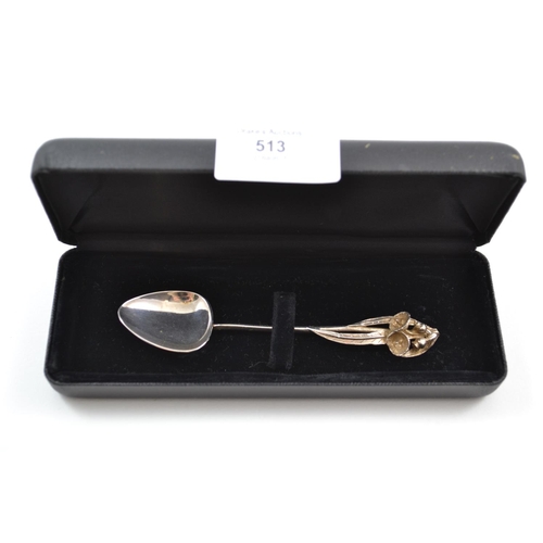 513 - Australian Silver Plated Spoon, with Flowering Gum Handle