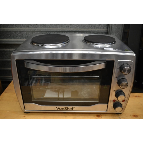 622 - As new Von Shef 36l mini oven