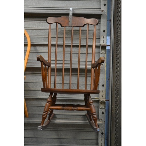 628 - Oak Farmhouse Rocking Chair