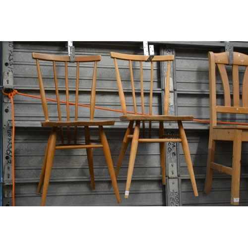 635 - Pair of Blonde Ercol kitchen Chairs