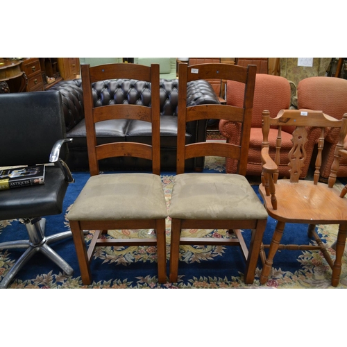 741 - Pair of Ladder Back Dining Chairs