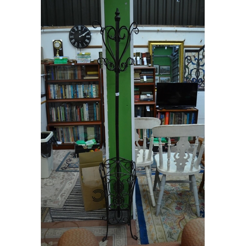 738 - Metal Scrolled Coat & Umbrella Stand