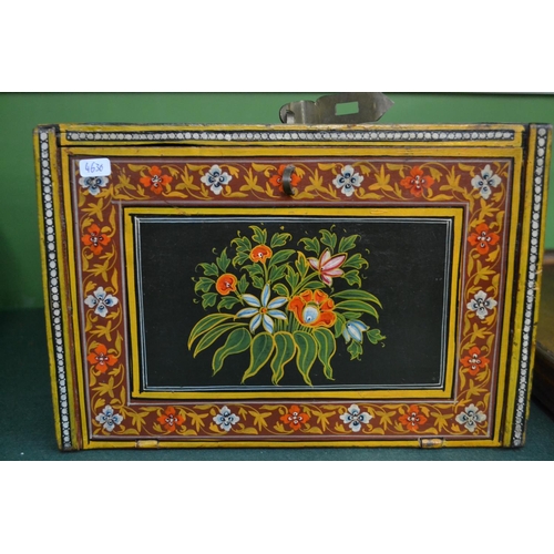 190 - Hand Painted Indian Jewellery Box