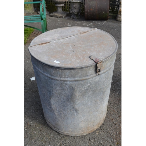 116 - Galvanised Grain Bin (H77cm)