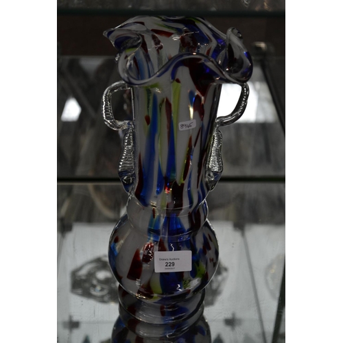 229 - Murano style glass vase