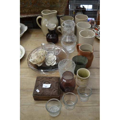 264 - Qty. of ceramics & utensil jars