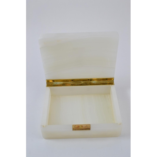 319 - Gold Mounted Marble Cigarette Case (W13cm D11cm)