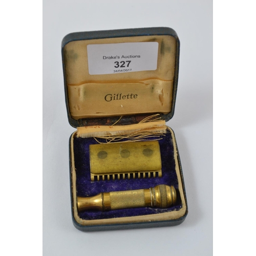 327 - Vintage Cased Gillette Travelling Razor