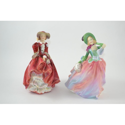 339 - 2 Royal Doulton Figures 'Top O' the Hill' & 'Autumn Breezes'