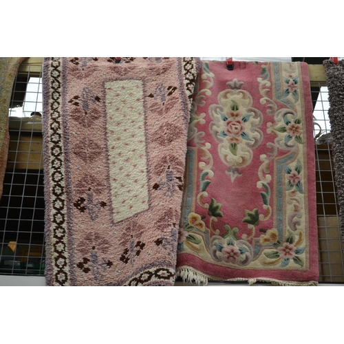 293 - 2 pink bedroom rugs