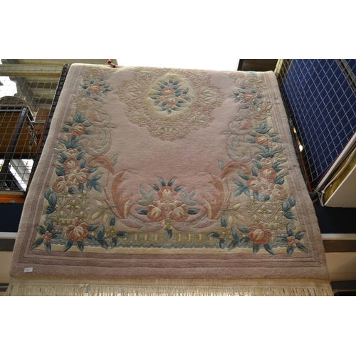 295 - Large pink bedroom rug 280cm x 150cm