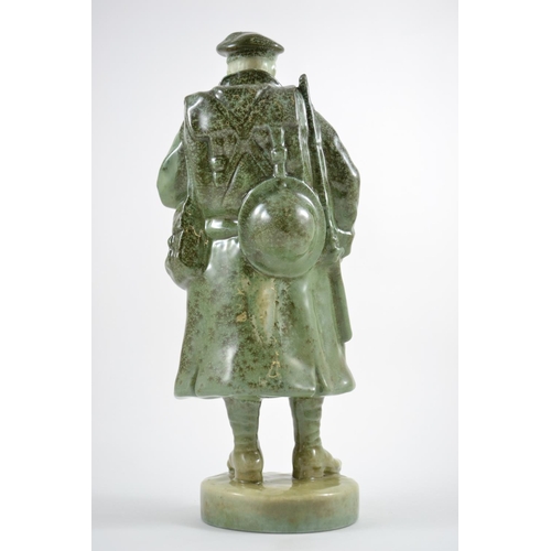 528 - Royal Doulton 'Blighty' Titanian Glazed WWI Solider. Ceramic Figure on Circular Base, Figure No. HN ... 