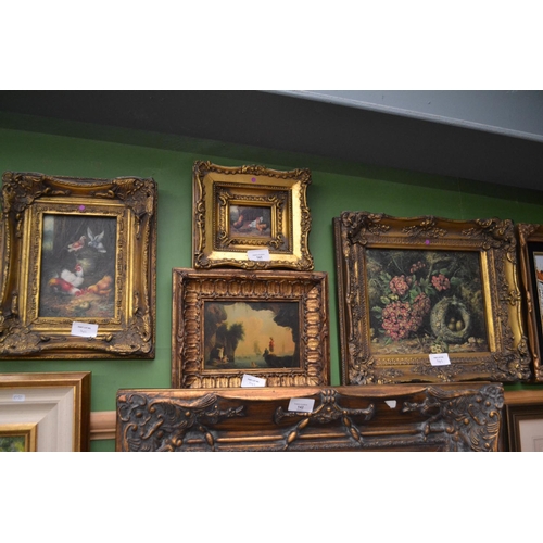 141 - 4 Faux Artworks in Ornate Style Frames