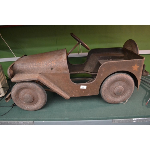 219 - 1950's Tri-ang Willys Jeep Pedal Car