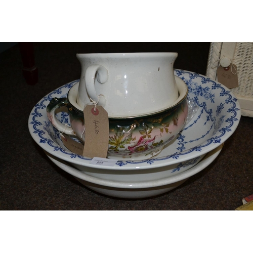 225 - 2 Washbowls & Chamber Pots