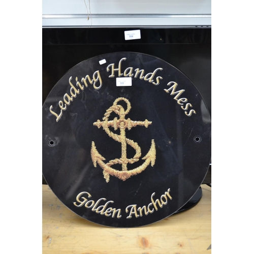 555 - Leading Hands Mess, Golden Anchor Door plaque