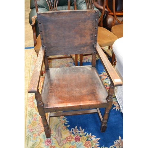 645 - Old leather armchair