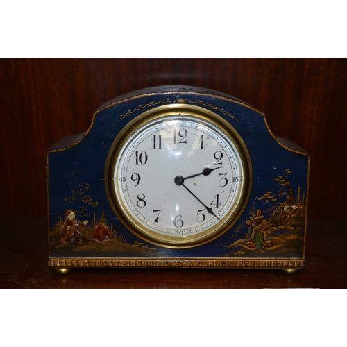 126 - Chinese Style Chinoiserie 1920's Mantle Clock