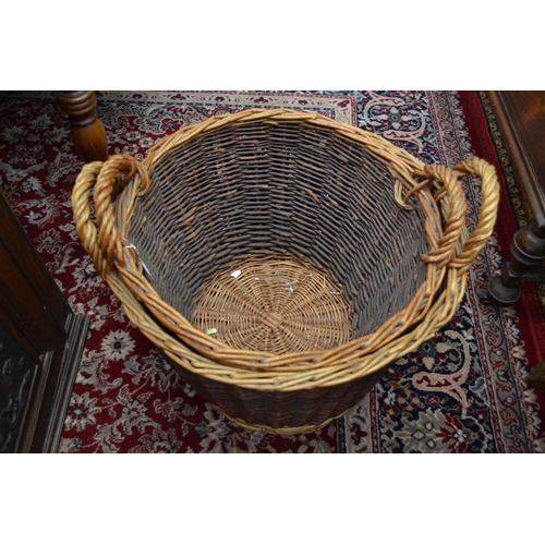 730A - 2 Wicker Log Baskets