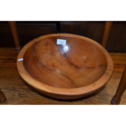 716 - Turned Wooden Fruit Bowl