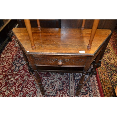 717 - Oak Side Table with Drawer