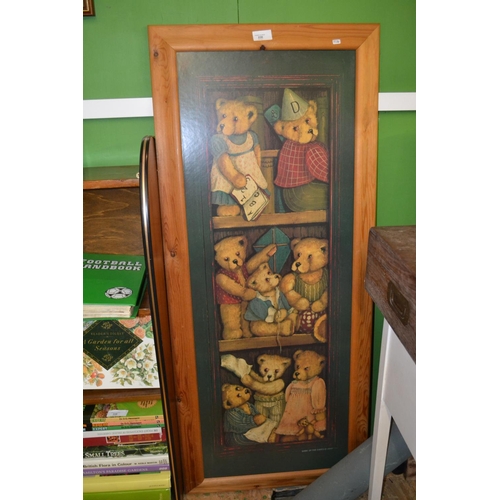 230 - Large framed Teddybear print