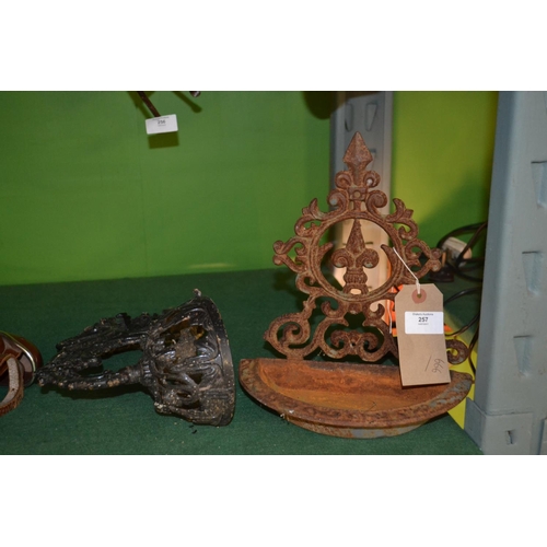 257 - 2 Ornate wall sconces