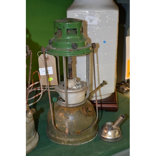 266 - Green Tilley lamp