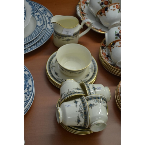 327 - Minton tea set with 4 cups, saucers, jug & sugar bowl