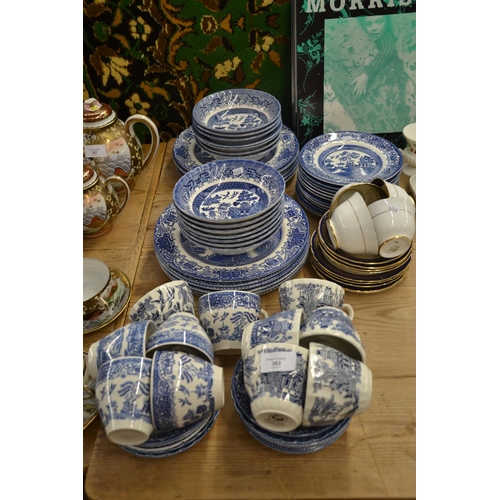 363 - Qty. Churchill  blue & white china & Ainsley