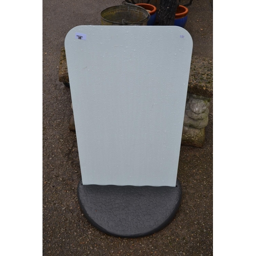 140 - Wipe-able White sign with Floor Stand