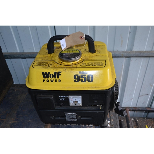 81 - Wolf Power 950 Petrol Generator