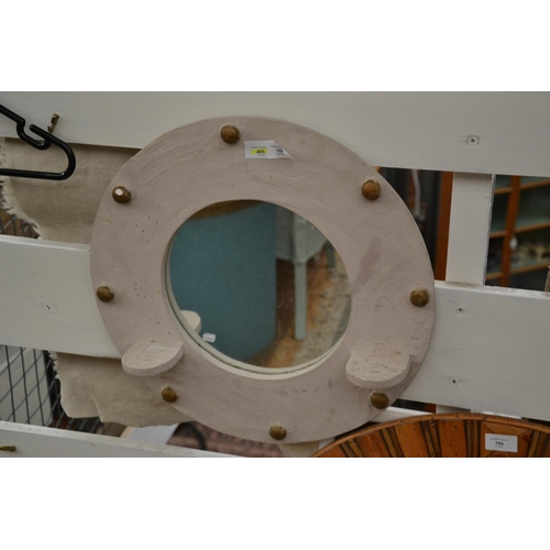 26 - Painted round mirror