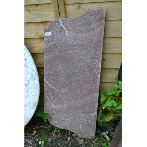 120 - Red marble wash stand top